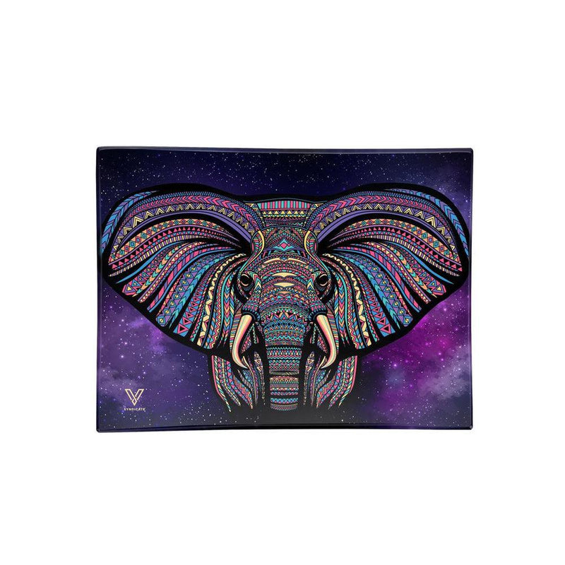 Small Glass Rolling Tray - Elephant-Turning Point Brands Canada