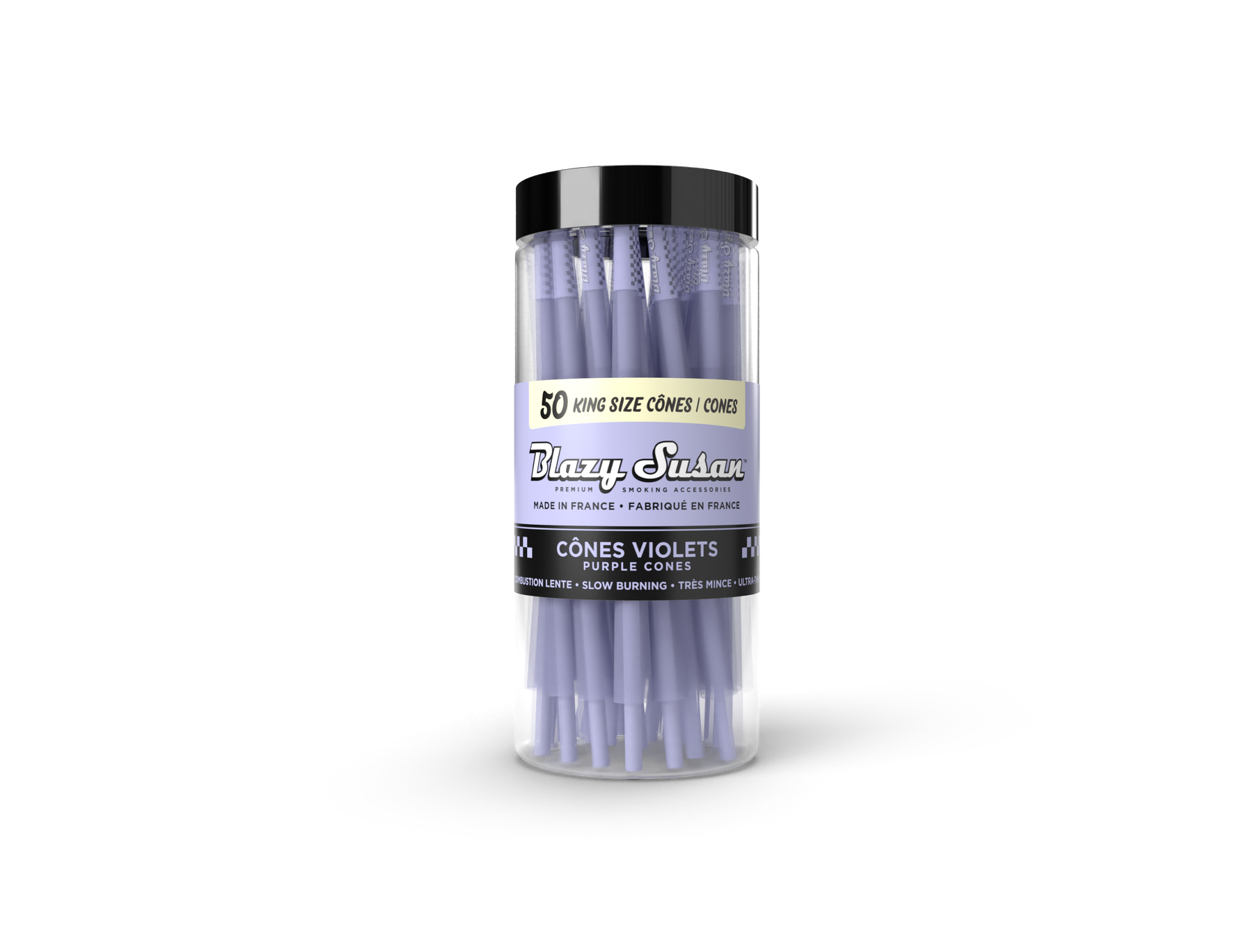 TP BLAZY SUSAN PURPLE KING SIZE PRE-ROLLED CONES - 50 PACK