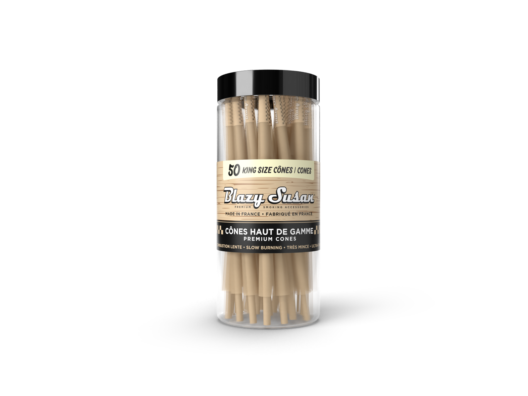 TP BLAZY SUSAN UNBLEACHED KING SIZE PRE-ROLLED CONES - 50 PACK
