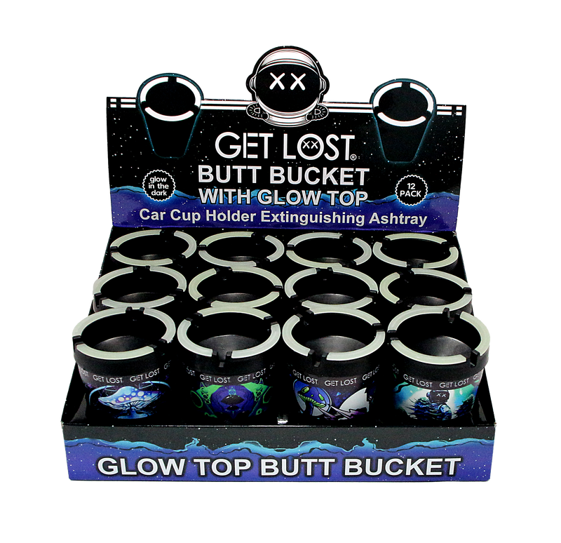 Butt Bucket with Glow Top - Mixed Aliens - Carton of 12