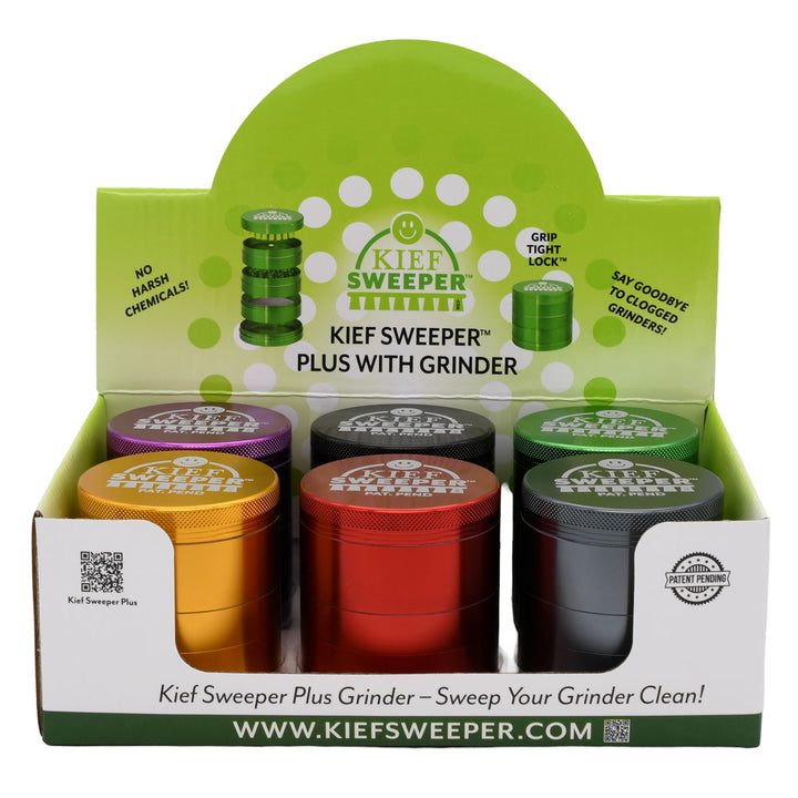 Kief Sweeper Grinders - Mixed Carton of 6