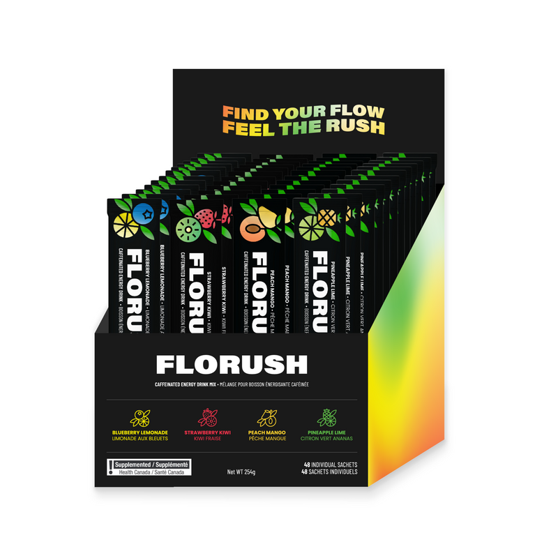 FloRush Caffeinated Drink Mix - Mixed Carton of 48