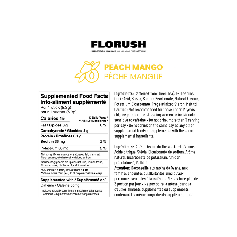 FloRush Caffeinated Drink Mix - Mixed Carton of 48