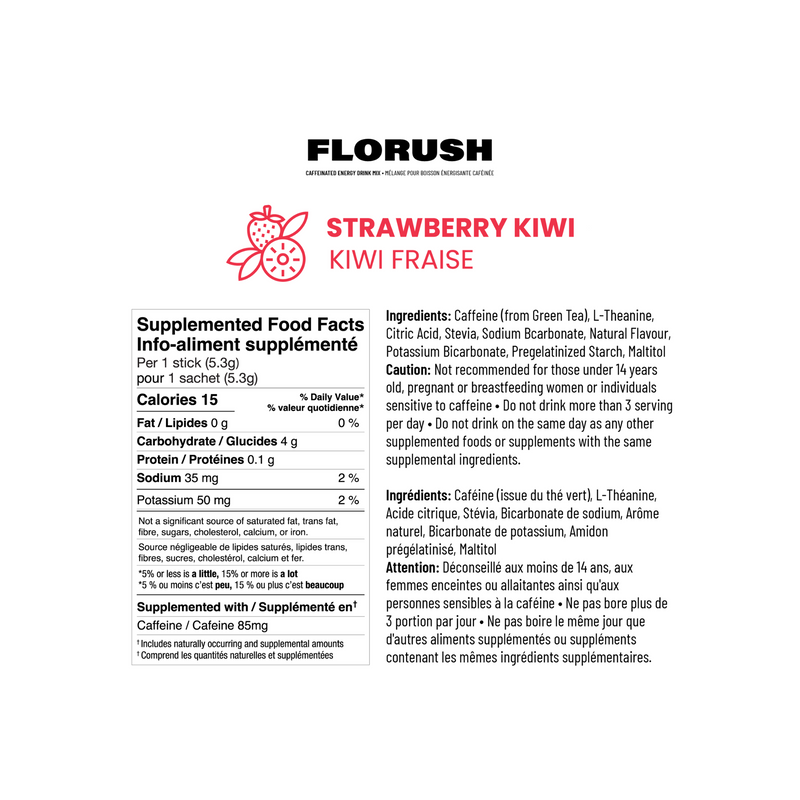 FloRush Caffeinated Drink Mix - Mixed Carton of 48
