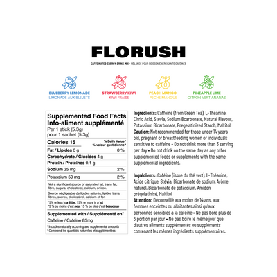 FloRush Caffeinated Drink Mix - Mixed Carton of 48