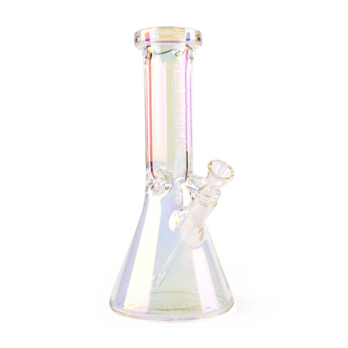 TP RED EYE TEK 10" TALL TERMINATOR HEX TOP BEAKER BONG - METALLIC RAINBOW