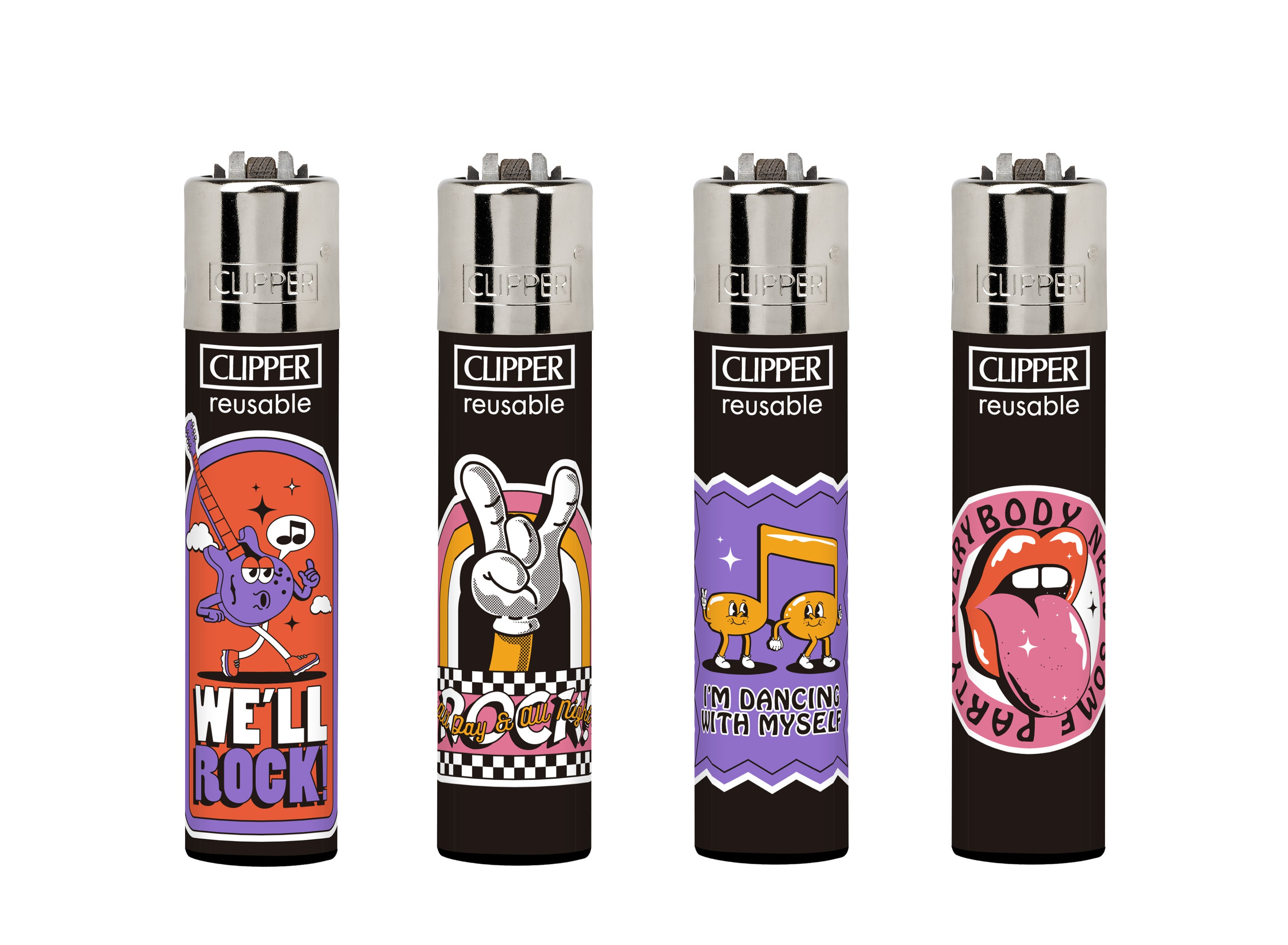 Wholesale Clipper Classic Large Lighters Groovy World - TPB Marketplace