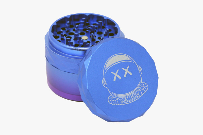 Aluminum Diamond Crusher Grinder - Purple & Blue