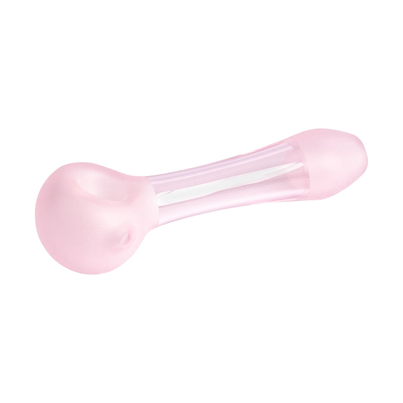 4.25" Large Window Pane Hand Pipe - Pink