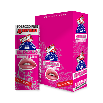 Hemparillo Wraps - Bubble Gum - Carton of 15