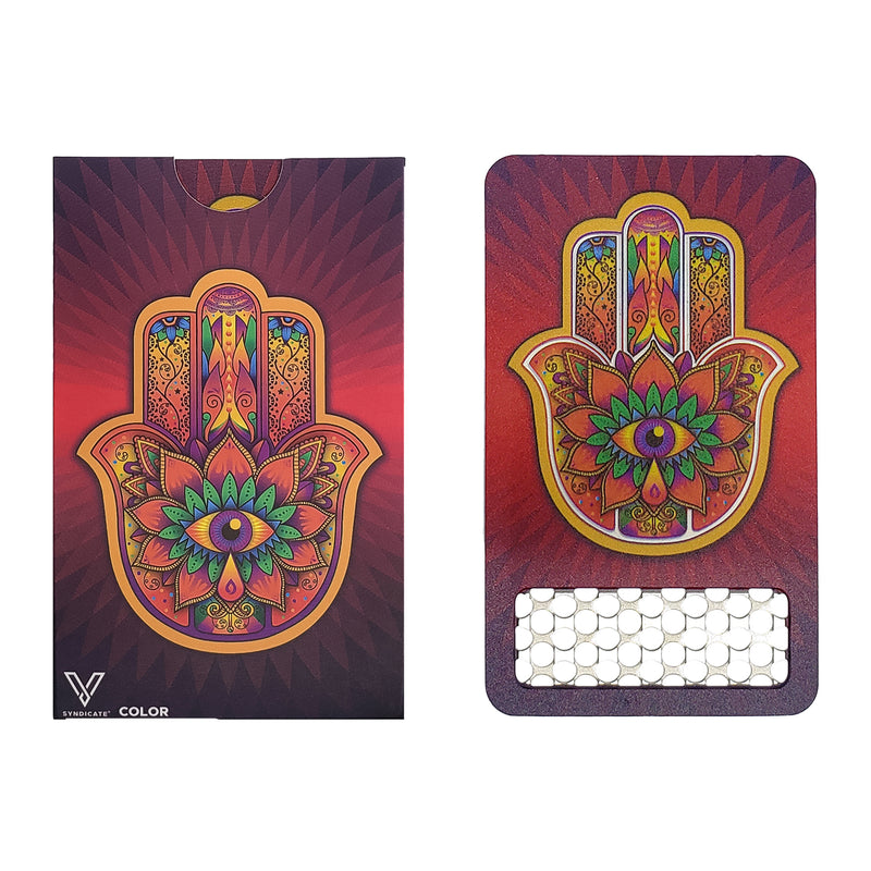 Color Grinder Card Hamsa Red