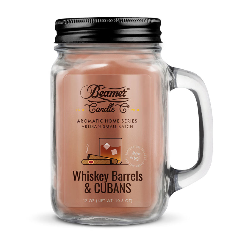 Scented Candle - Whiskey Barrels & Cubans (90 Hour Burn Time)