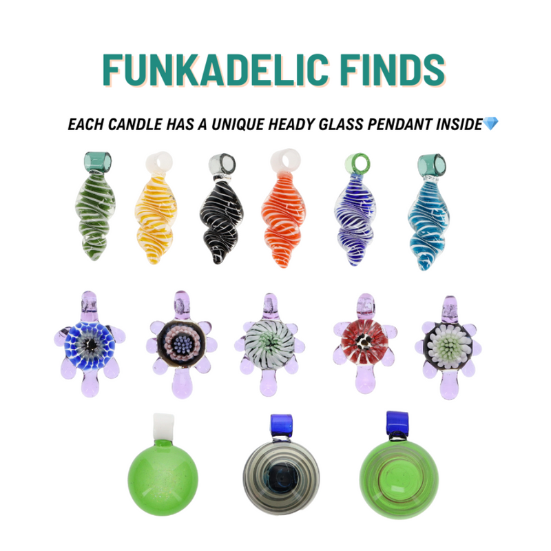 Scented Candle & Glass Pendant - Funkadelic Nag Champa (90 Hour Burn Time)