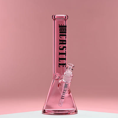 14" Beaker Bong Electroplated (Pink)