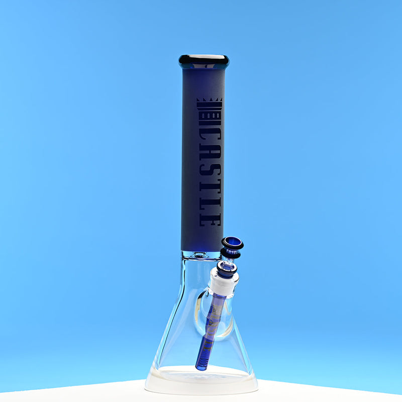 16" Beaker Bong Frosted Tube Clear
