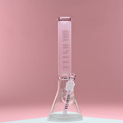 16" Beaker Bong Frosted Tube Clear