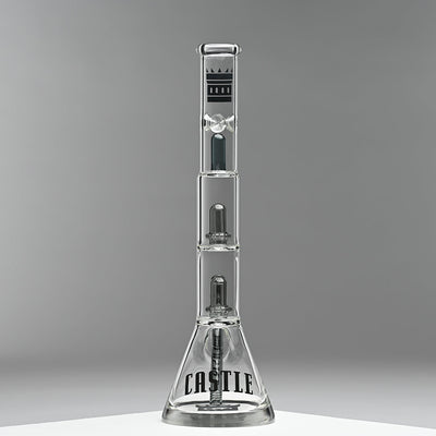 18" Beaker Bong Double Shower Head