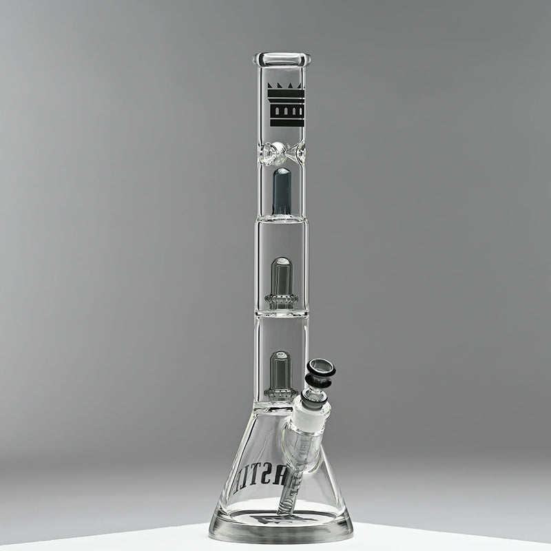 18" Beaker Bong Double Shower Head