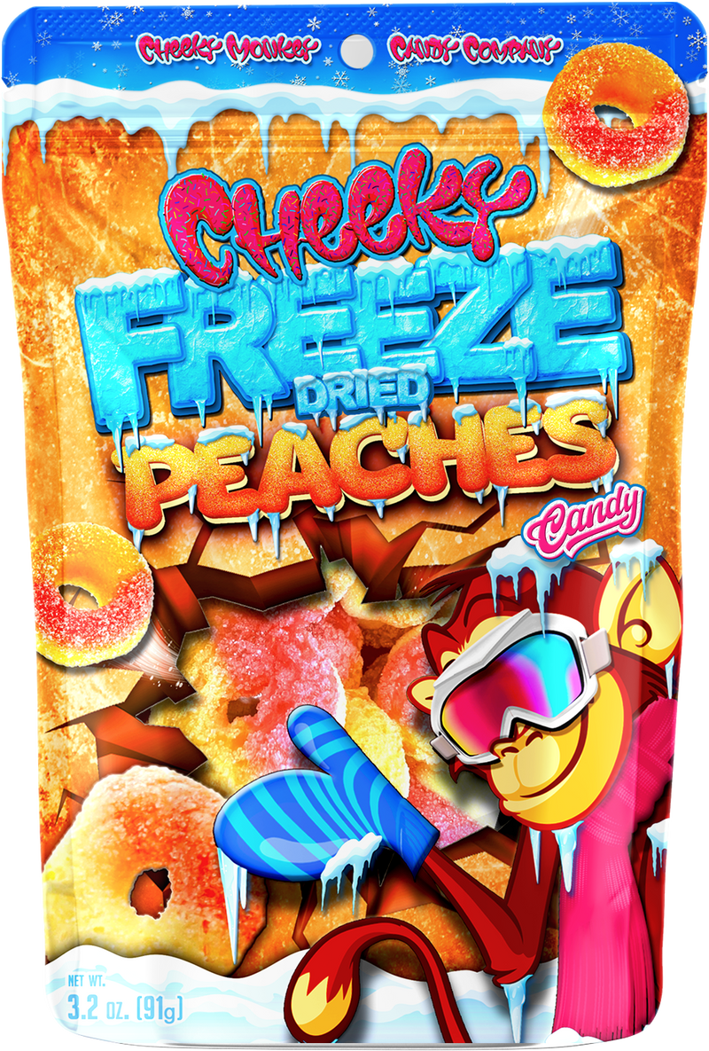Cheeky Freeze Dried Peaches - 56g - Carton of 12
