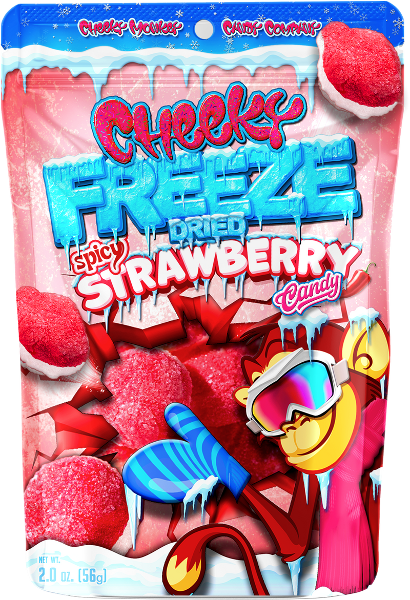 Cheeky Freeze Dried Spicy Strawberries - 50g - Carton of 24
