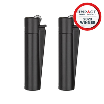 Metal Lighters Matte Black (12 lighters)