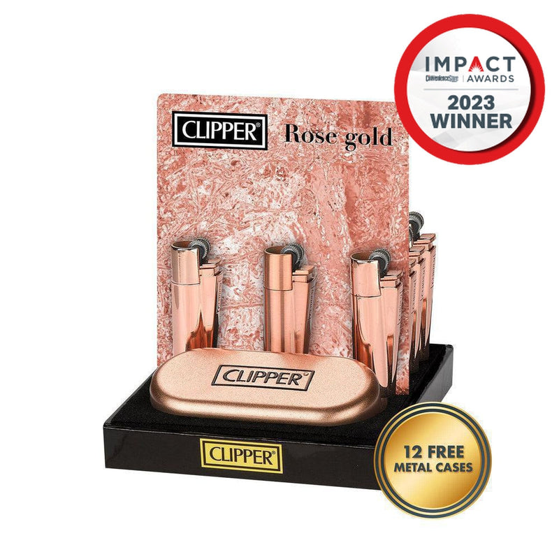 Metal Lighters Rose Gold (12 lighters)