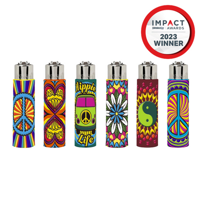 Pop Cover Silicone Lighters Hippie Passion (30 lighters)