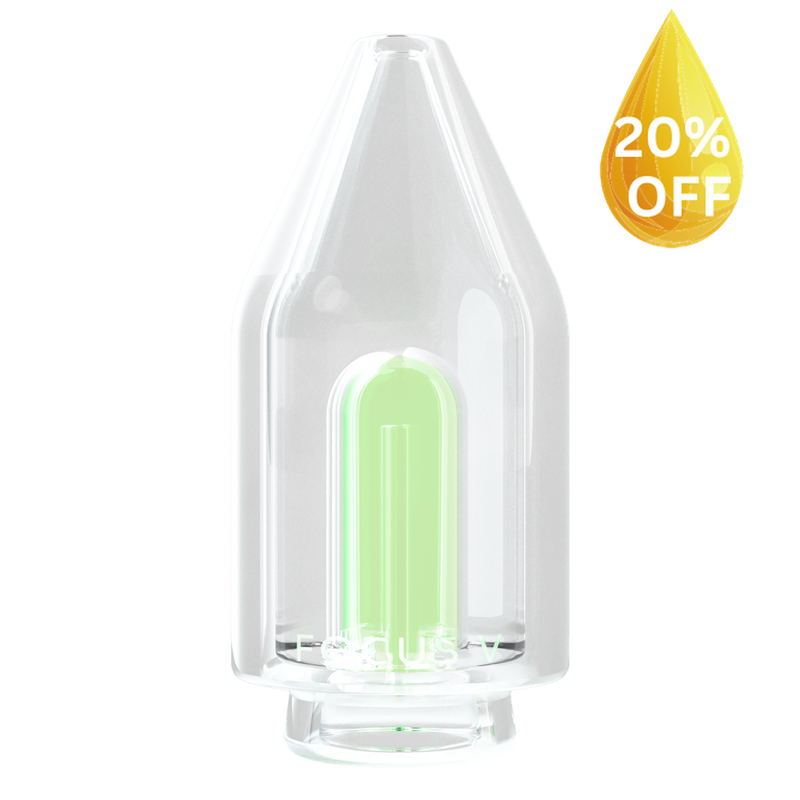Chromatix Series Glass Top Bubble Attachment (Green)