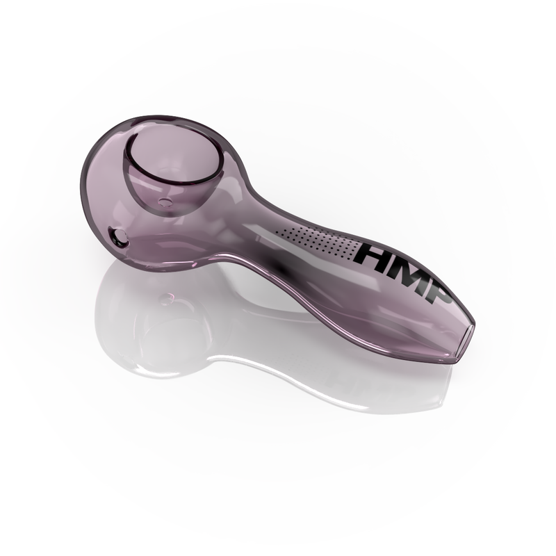 4" Glass Spoon - Faded Pink