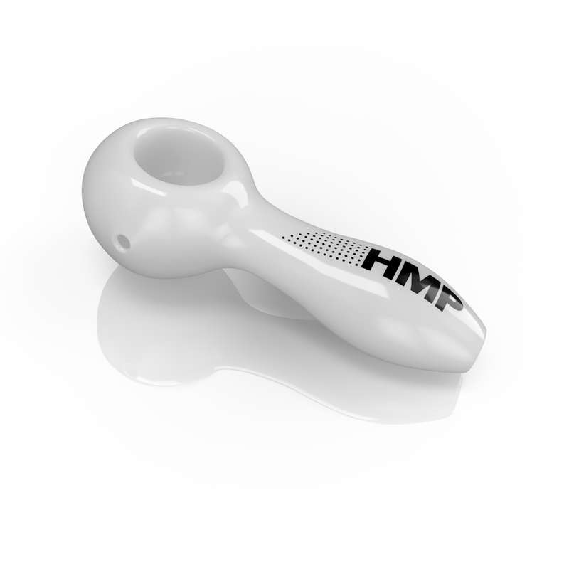 4" Glass Spoon - White