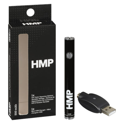 HMP Powered By HoneyStick - 510 Thread Variable Voltage Twist (Black)-Turning Point Brands Canada