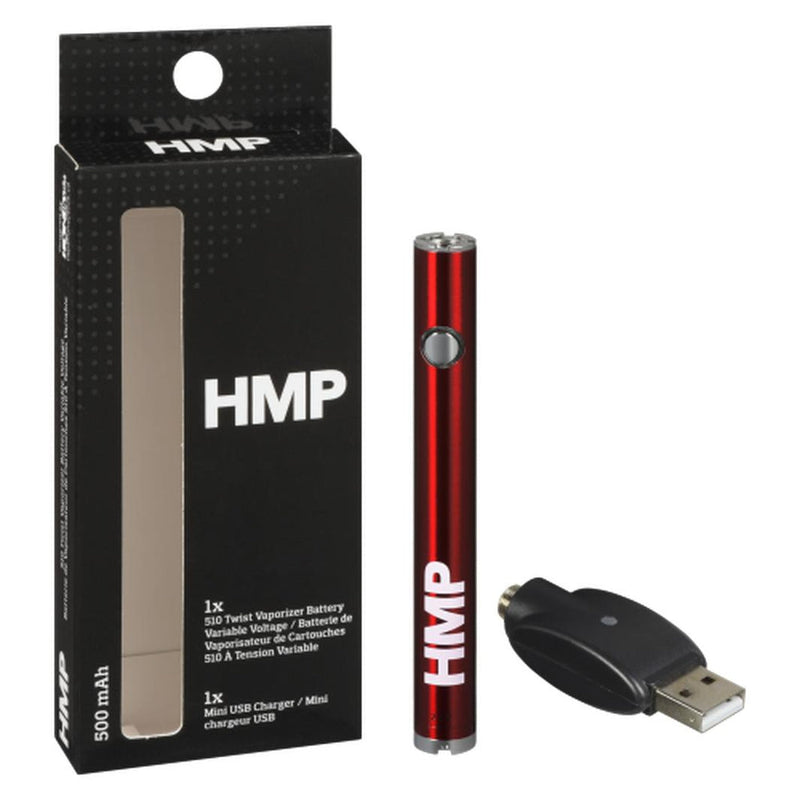 HMP Powered By HoneyStick - 510 Thread Variable Voltage Twist (Red)-Turning Point Brands Canada