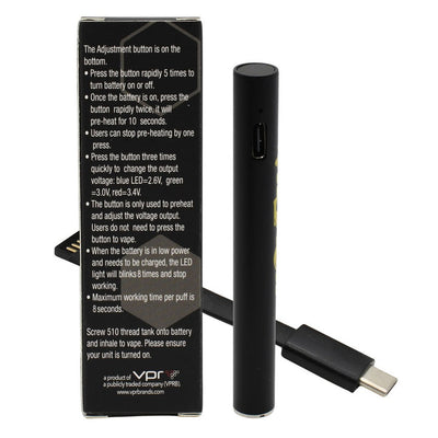 2nd Edition: Auto Draw 510 Vape Pen Battery (Black)