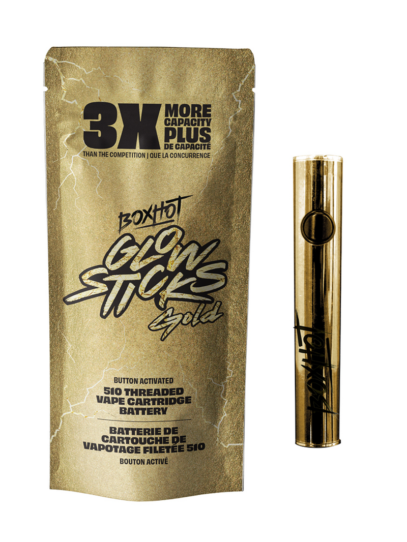 Box Hot Glow Sticks 510 Battery - Gold (Carton of 12)