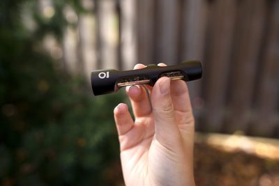 Aluminum & Glass Chillum (Black)