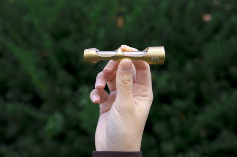 Aluminum & Glass Chillum (Gold)