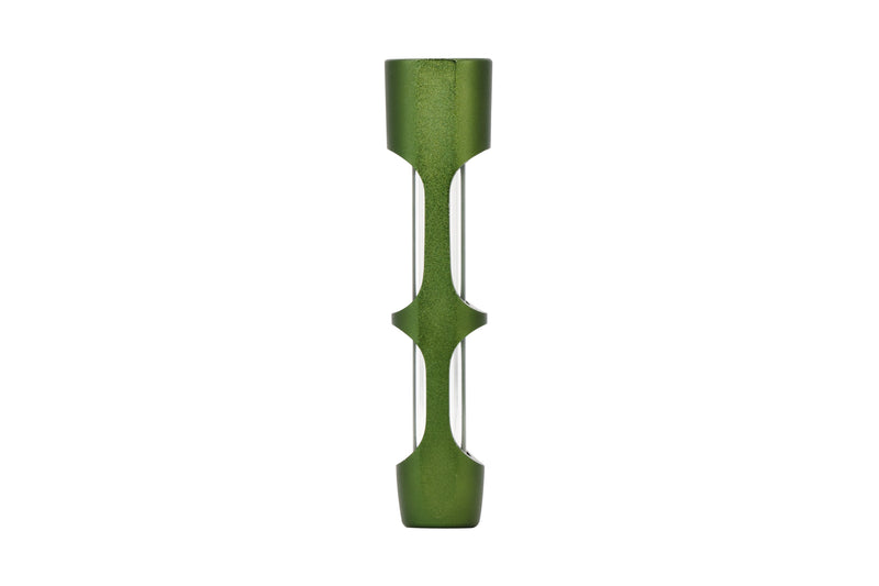 Aluminum & Glass Chillum (Green)