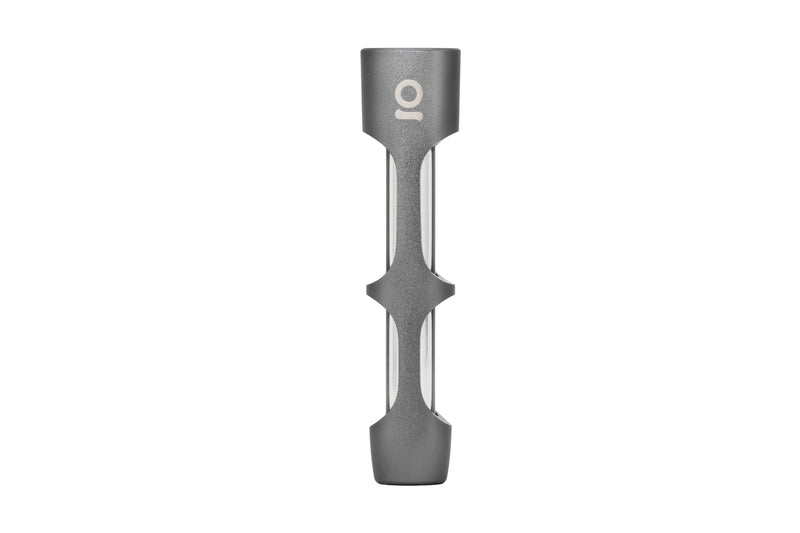 Aluminum & Glass Chillum (Gun Metal)