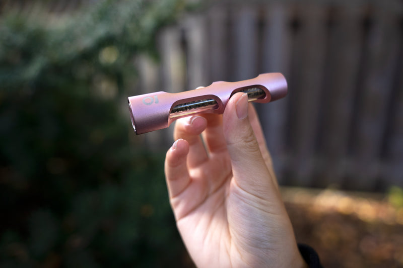 Aluminum & Glass Chillum (Rose Gold)