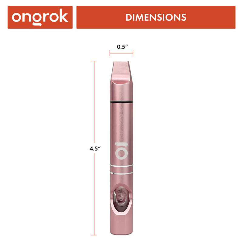 Aluminum Meditation Hash Pipe (Rose Gold)
