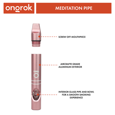 Aluminum Meditation Hash Pipe (Rose Gold)