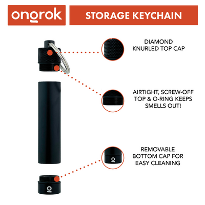 Aluminum Storage Keychain (Black)