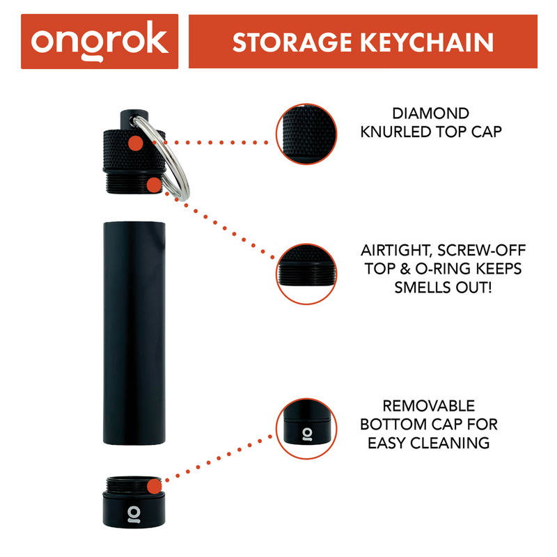 Aluminum Storage Keychain (Black)