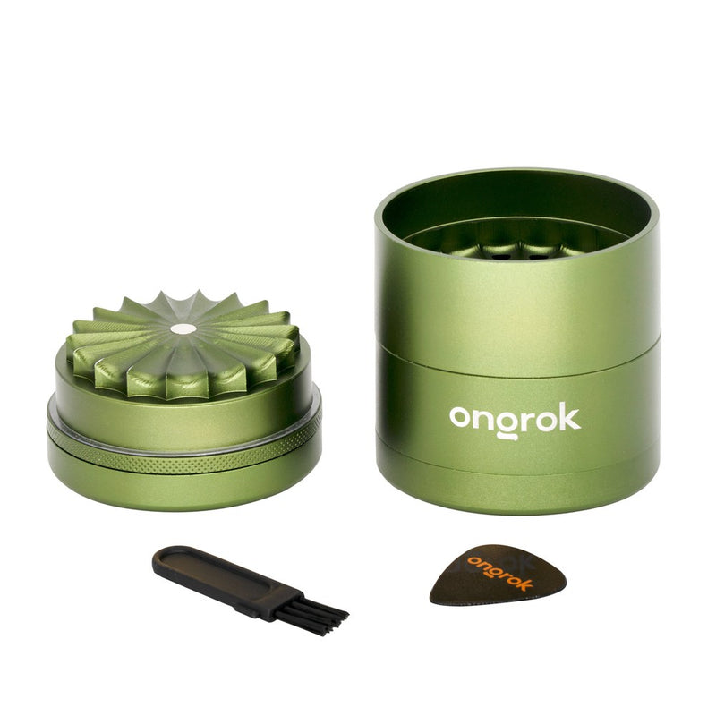 Flower Petal Toothless Grinder with Storage (Green)