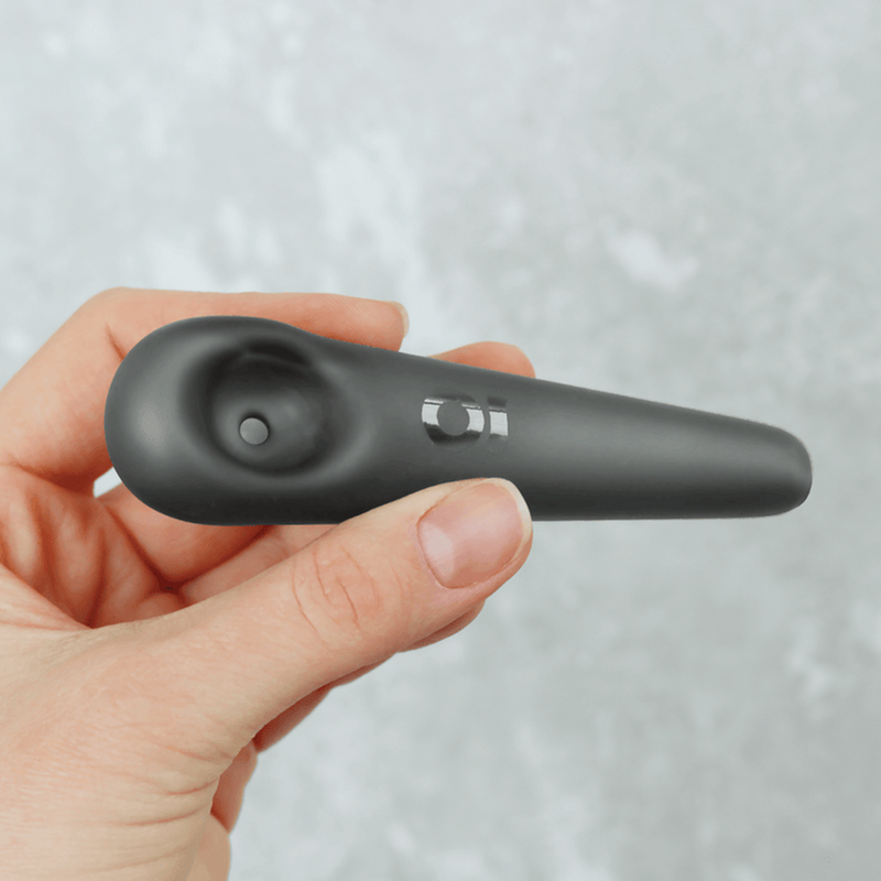 Teardrop Spoon Pipe - Frosted Grey