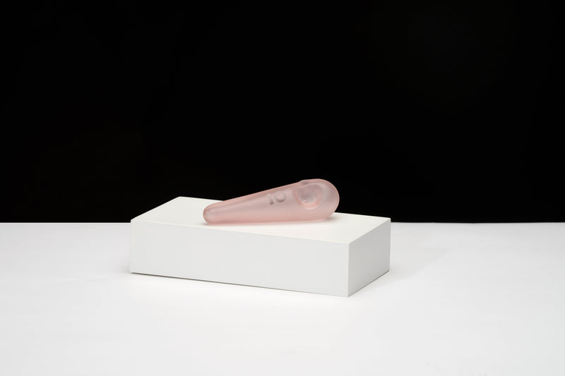 Teardrop Spoon Pipe (Frosted Pink)