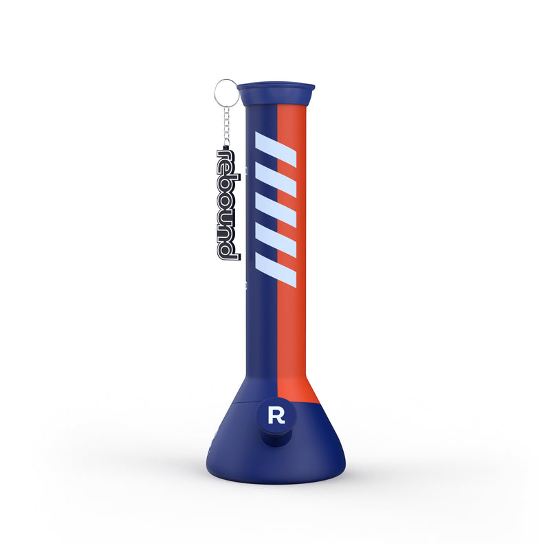 14" Silicone Beaker Bong - Blue & Orange