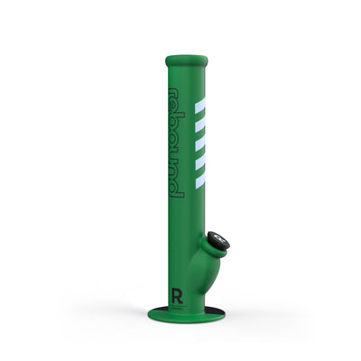 14" Silicone Straight Bong (Black & Green)