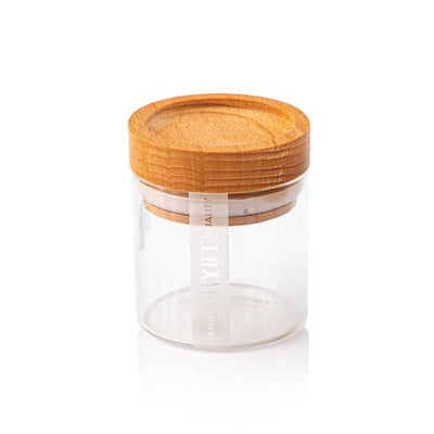 RYOT - Clear Glass Jar with Beech Tray Lid-Turning Point Brands Canada