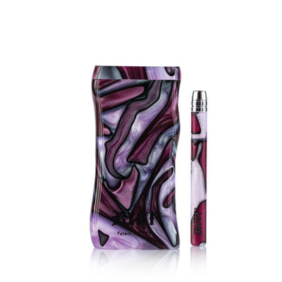 Large (3") Acrylic Magnetic Dugout with Matching One Hitter (Purple and White)